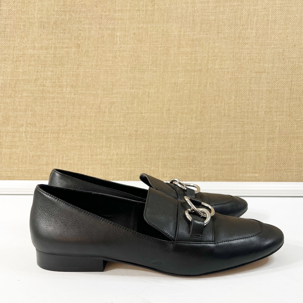 Sole Society Talulo Black Leather Slip-on Loafers Size 10